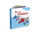 GREEN TOYS AIRPLANE & BOARD BOOK (AIRPLANE COLOR MAY VARY) - RED/BLUE/GRAY - Like New