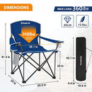 KINGCAMP KAC089 Chair, Folding Camping Quad Chair, Beach Chair, Blue - Brand New