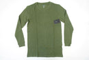 BLUE ICE CLOTHING OLIVE GREEN LARGE WAFFLE SWEATER MENS - SIZE: MEN S - OLIVE - Brand New