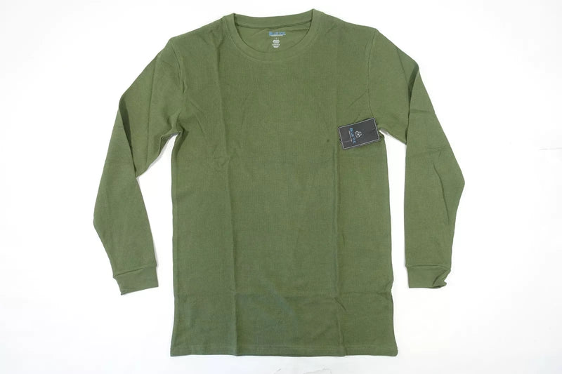 BLUE ICE CLOTHING OLIVE GREEN LARGE WAFFLE SWEATER MENS - SIZE: MEN S - OLIVE - Brand New