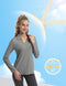 FKEEP WOMEN TENNIS GOLF SHIRT LONG SLEEVED TOP SPORT ACTIVEWEAR LIGHT GREY M - Like New