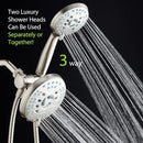 AquaCare AS-SEEN-ON-TV High Pressure 50-mode 3-way Shower Head - SATIN NICKLE Like New