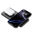 BELKIN 2-IN-1 MAGNETIC WIRELESS CHARGING PAD QI2 15W BU039 - BLACK - Like New