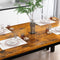 AWQM Dining Room Table Set with 2 Benches, Ideal for Home - Industrial Brown - Like New