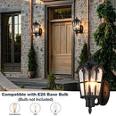 SUCOLITE OUTDOOR WALL LIGHT EXTERIOR WATERPROOF RETRO VINTAGE 2 PACK - BLACK - Like New