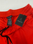 BLU ROCK MEN'S TECH FLEECE JOGGER SWEAT LOUNGE SHORTS - SIZE: L - RED - Like New