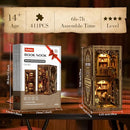 CUIWOS BOOK NOOK KIT, CLASSIC EDITION, DIY MINIATURE WOODEN PUZZLE, BROWN - Like New