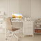 LUFEIYA WHITE DESK WITH FILE DRAWERS CABINET 47" REVERSIBLE COMPUTER DESK WHITE - Like New