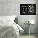 Baveqas Quotes Animal Lion Wall Art Gift Men Encouraging Gold Wall Art 16x24in - Brand New
