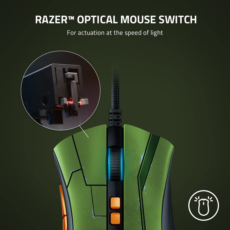 Razer DeathAdder V2 Ergonomic Gaming Mouse RZ01-03210300-R3M1 - HALO Edition Like New