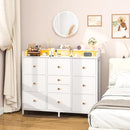 YOOBURE DRESSER FOR BEDROOM WITH CHARGING STATION AND LED LIGHTS - WHITE - Like New