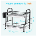 iSPECLE 2-Tier 304 Stainless Steel Dish Drying Rack Kitchen - Scratch & Dent
