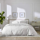 Martex Purity Solid Comforter Set, Full/Queen, Light Gray - B08YM1RGVP - Brand New
