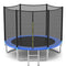 TIKTUN PRO TRAMPOLINE SAFETY ENCLOSURE 8FT HEAVY DUTY JUMPING MAT - BLACK/BLUE - Like New