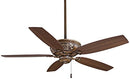 Minka-Aire F659-BCW Downrod Mount 5 White/Cream Blades Ceiling Fan - Walnut - Brand New