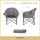 ARROWHEAD OUTDOOR Oversized Heavy-Duty Club Folding Camping Chair - Like New