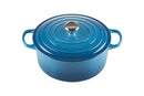 LE CREUSET ENAMELED CAST IRON SIGNATURE ROUND DUTCH OVEN, 7.25 QT - MARSEILLE - Like New