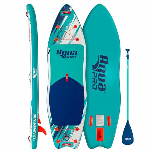Aqua Prow Halcyon Adventure Inflatable Stand-Up Paddleboard 11'6" - MULTI-COLOR - Like New
