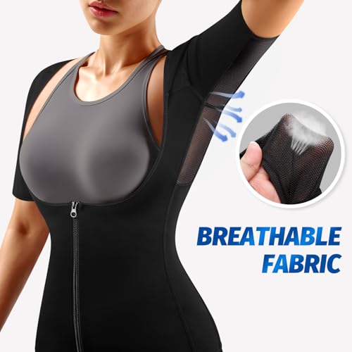 MATKAO SAUNA SUIT FOR WOMEN WEIGHT LOSS SAUNA SHIRT FOR WOMEN/WOMEN M/BLUE - Like New