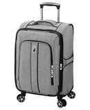 9300-5S LONDON FOG NEWCASTLE 20" EXPANDABLE SPINNER CARRY-ON BLACK HERRINGBONE - Brand New