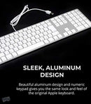 MATIAS WIRED ALUMINUM KEYBOARD WITH NUMERIC KEYPAD FOR MAC - SILVER - Like New