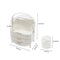 Ceraburet Makeup Organizer Storage Box Dustproof Lid Decorative - White - Like New