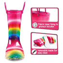 BOCCA KIDS RAINBOW RAIN BOOTS FOR TODDLER GIRLS  - SIZE: YOUTH 1 - RAINBOW - Like New