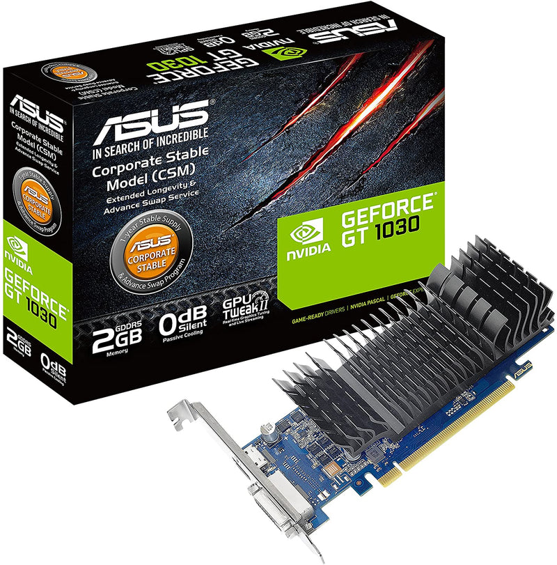 Asus GeForce GT 1030 2GB GDDR5 HDMI DVI GT1030-2G-CSM Graphics Card New