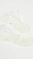 TORY BURCH WOMEN'S MINI MILLER THONG FLIP FLOPS, CLEAR, 11 MEDIUM US - Like New