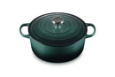 LE CREUSET ENAMELED CAST IRON SIGNATURE ROUND DUTCH OVEN 5.5QT - ARTICHAUT - Like New