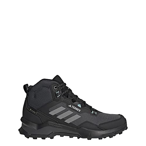 ADIDAS WOMEN'S TERREX AX4 MID TOP GORE-TEX HIKING BLACK/GREY/MINT TON SIZE 12 - Brand New