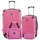 TRAVELERS CLUB LUGGAGE TRAVELERS CLUB MIDTOWN HARDSIDE 4-PIECE BUBBLE GUM - Brand New