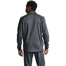 UNDER ARMOUR MEN'S ARMOUR FLEECE 1/2 ZIP T-SHIRT PITCH GRAY/BLACK SIZE SMALL - Brand New