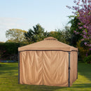 SKYLINE OUTDOOR CURTAINS WITH MOSQUITO NETTING 10 X 10 FOOT - - Scratch & Dent