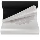 Ajna Natural Rubber Yoga Mat Decrease Impact Strain On Joints Mandala White - Brand New