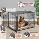 MidWest Homes Pets Life Stages LS-1648DD Double Door Folding Crate - Black - Like New