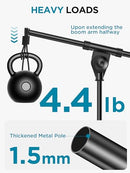 InnoGear Adjustable Desk Microphone Stand Weighted Base Soft Grip MS542 Black - Like New