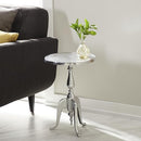 Deco 79 Accent Table, 22" x 15", Silver, 30567 B002PTVLZW - Like New