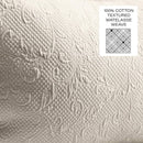 ROYAL BOROUGH LUXURIOUSLY-TEXTURED MATELASSE 3 PC  (FULL/QUEEN) - BEIGE - Like New