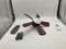 HIPAPPY 17" SOCKET FAN LIGHT WITH REMOTE AND 2 SOCKET EXTENDERS - BROWN - Like New
