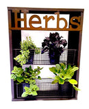 Industrial Metal Country Herbs Wall Shelf Planter Holder B01E0ESFYE - NEW - Brand New