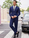 COOFANDY Men's 2 Piece Suits Classic Fit 2 Button Dress Suits-Size L-Navy - Like New