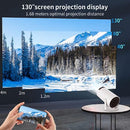 HEAYZOKI MINI PROJECTOR WITH BLUETOOTH, 120ANSI HD 1080P AUTO FOCUS - WHITE - Like New