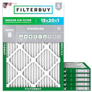 Filterbuy 15x20x1 Air Filter MERV 8 Dust & Allergen Defense 6-Pack - New - Brand New