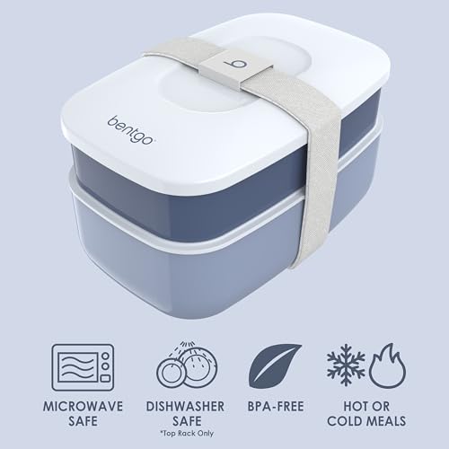 BENTGO CLASSIC ADULT BENTO BOX STACKABLE 3-COMPARTMENT REMOVABLE - SLATE - Like New