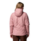 B0DK66NFC5 Columbia Womens Copper Crest II Hooded Puffer Jacket Pink Small - Brand New