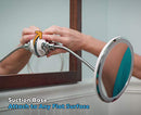 My Flexible Mirror 5x Magnification 7” Make Up Round Vanity Suction Cup - Silver - Like New