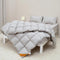 BEVINK FEATHER DOWN COMFORTER TWIN SIZE, ALL SEASONS DUVET INSERT LIGHT GREY - Brand New