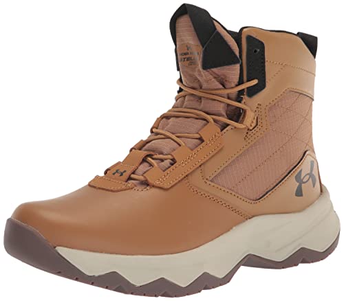 UNDER ARMOUR MEN'S STELLAR G2 6" LACE UP MILITARY BOOT MENS SIZE 14 BROWN/WHITE Like New