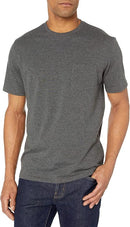 AMAZON ESSENTIALS MEN'S SHORT-SLEEVE CREWNECK T-SHIRT 2PC - SIZE: L - GRAY/BLUE - Like New
